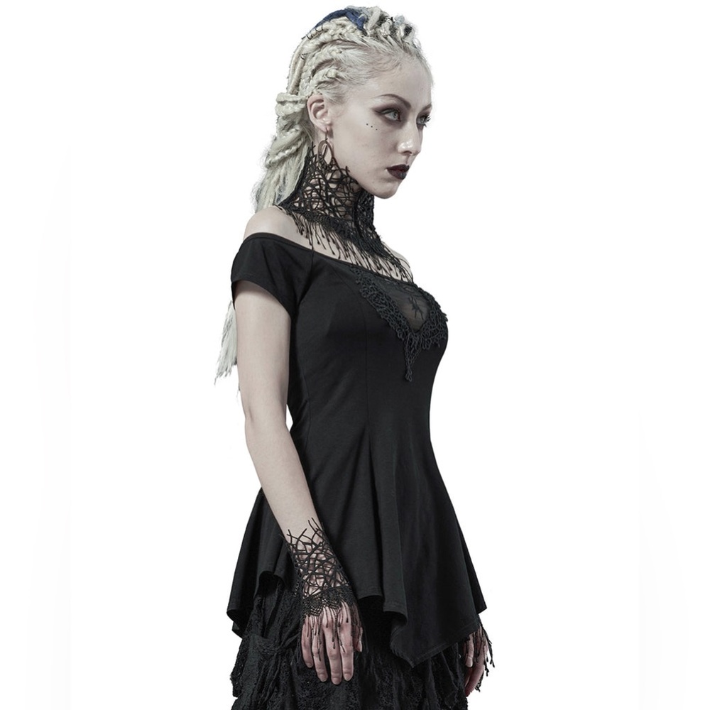 Punk Rave Spiderweb Top - Picture 4 of 6